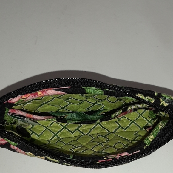 Vera Bradley Botanica Cosmetic Bag - Pink and Green on Black - Picture 6 of 8